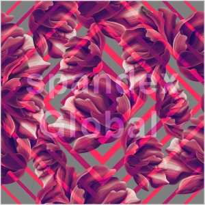 Abstract Red Floral Pattern
